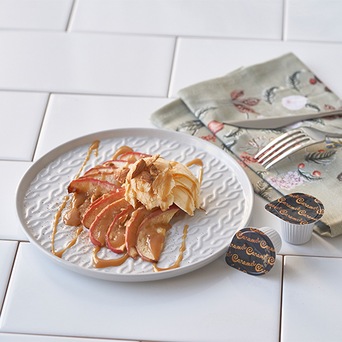 レシピ おうちで簡単 ヘルシーデザート 焼きりんごのキャラメルがけ メロディアン スペシャルサイト メロディアンの商品関連情報やキャンペーン情報 配信中